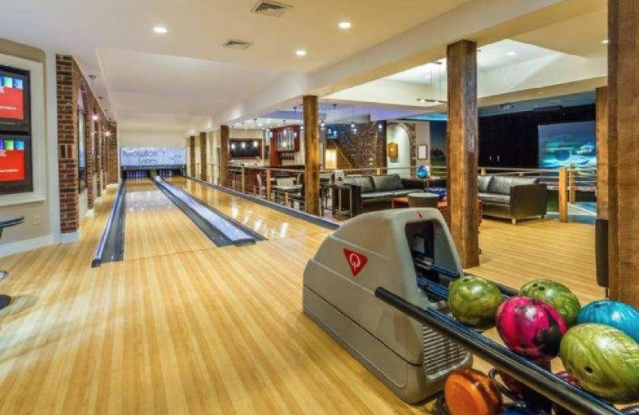 A Fully Stocked Private Home Bowling Alley