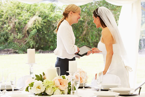 Bride Talking To Wedding Coordinator | Wedding Services