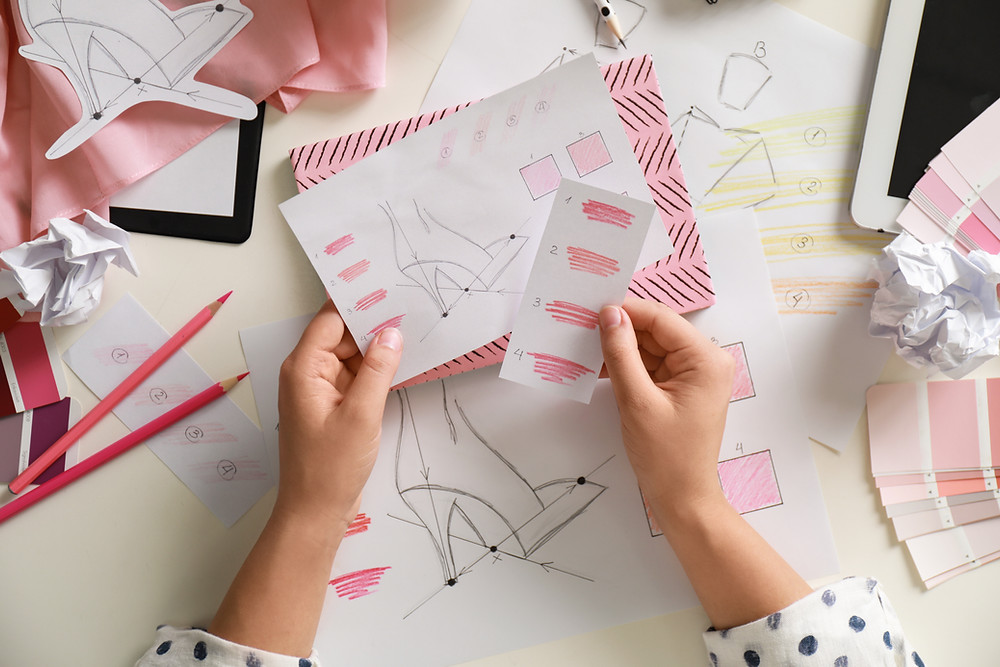 A shoe designer at work