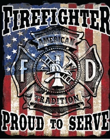 Thumbnail: Firefighter Proud to Serve Hooded Sweatshirt