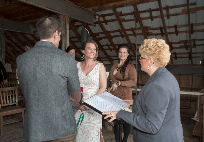 A wedding in Nelson Ghost Town