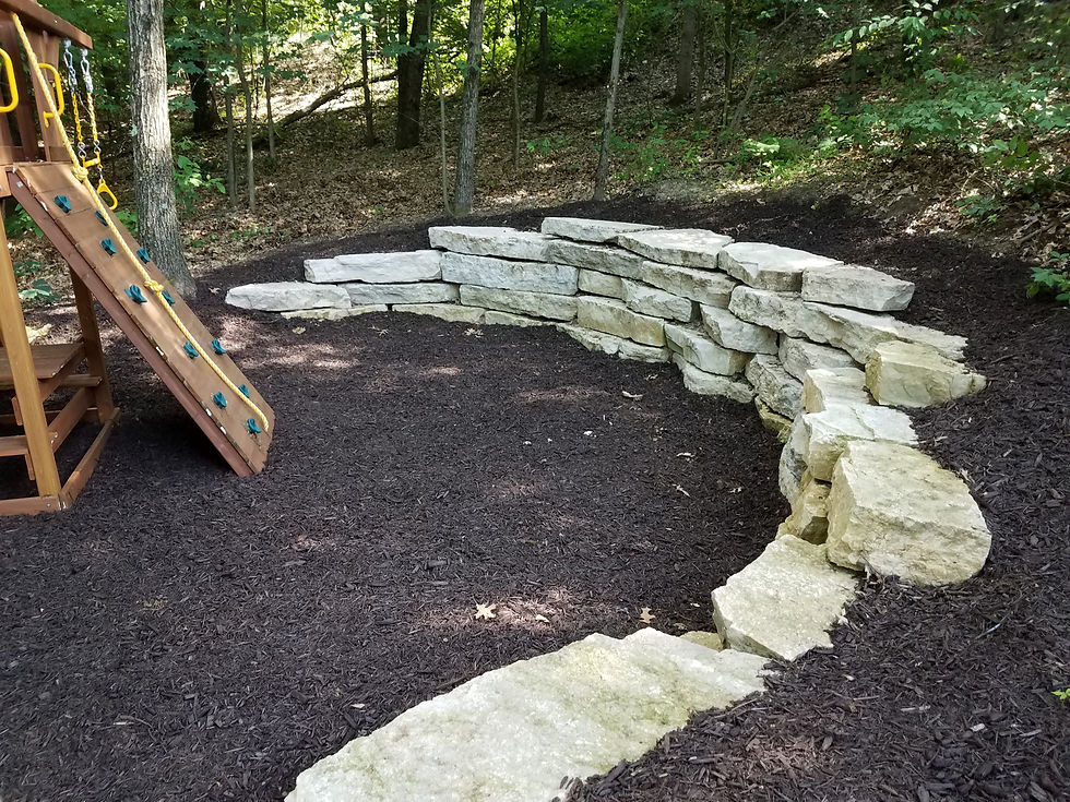 Stacked Stone Arch Near Kids Outdoor Play Area