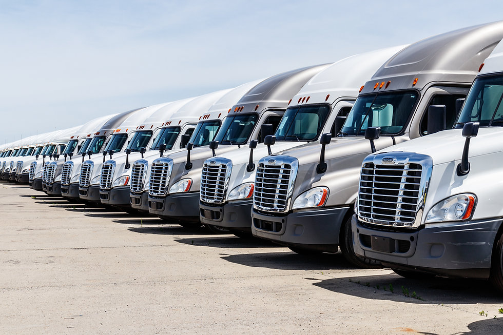 Freight Semi Tractor Trailer Lined Up.jpeg