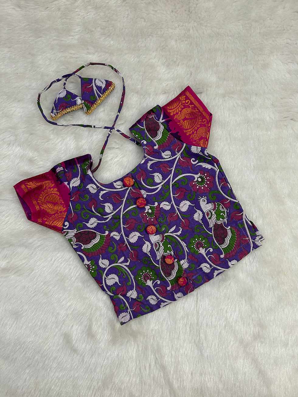 Thumbnail: Beautiful Kanchi cotton lehenga set for kids