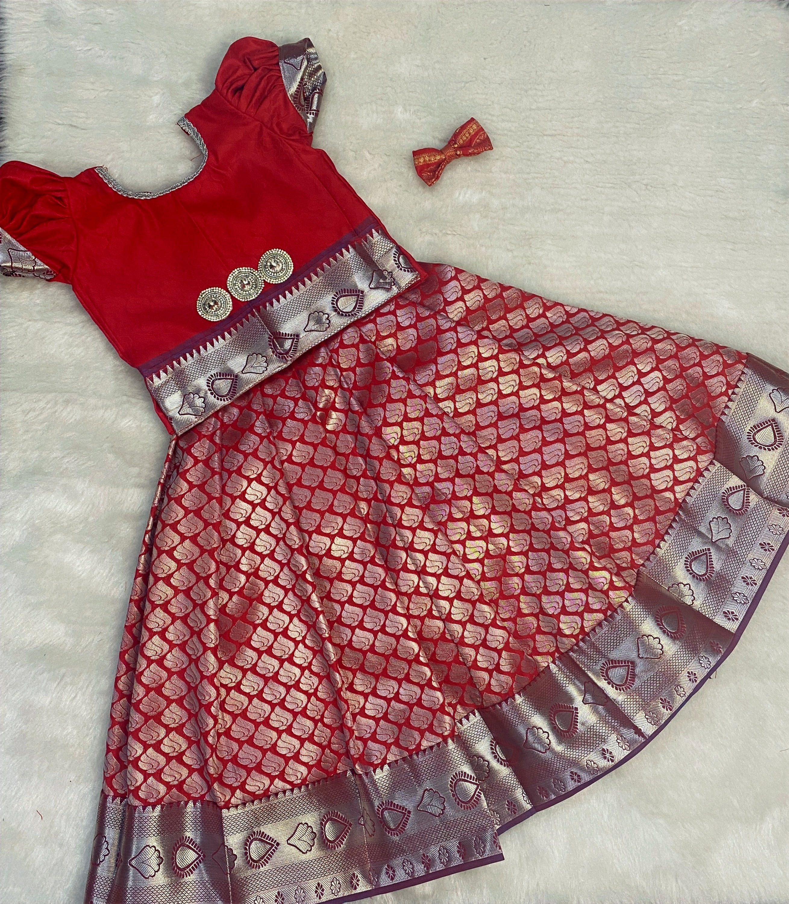 Custom made  pattu pavadai