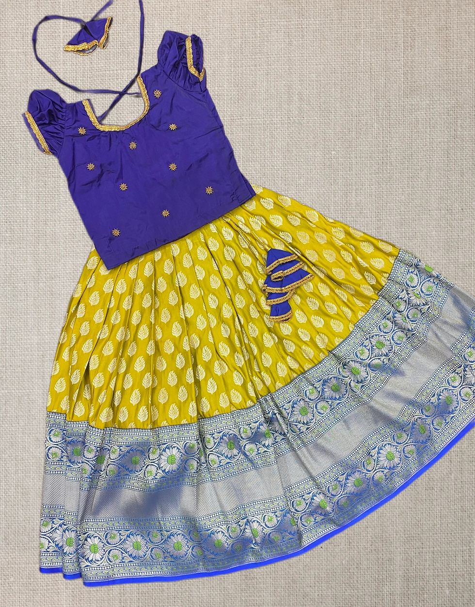 custom made beautiful pattu pavadai