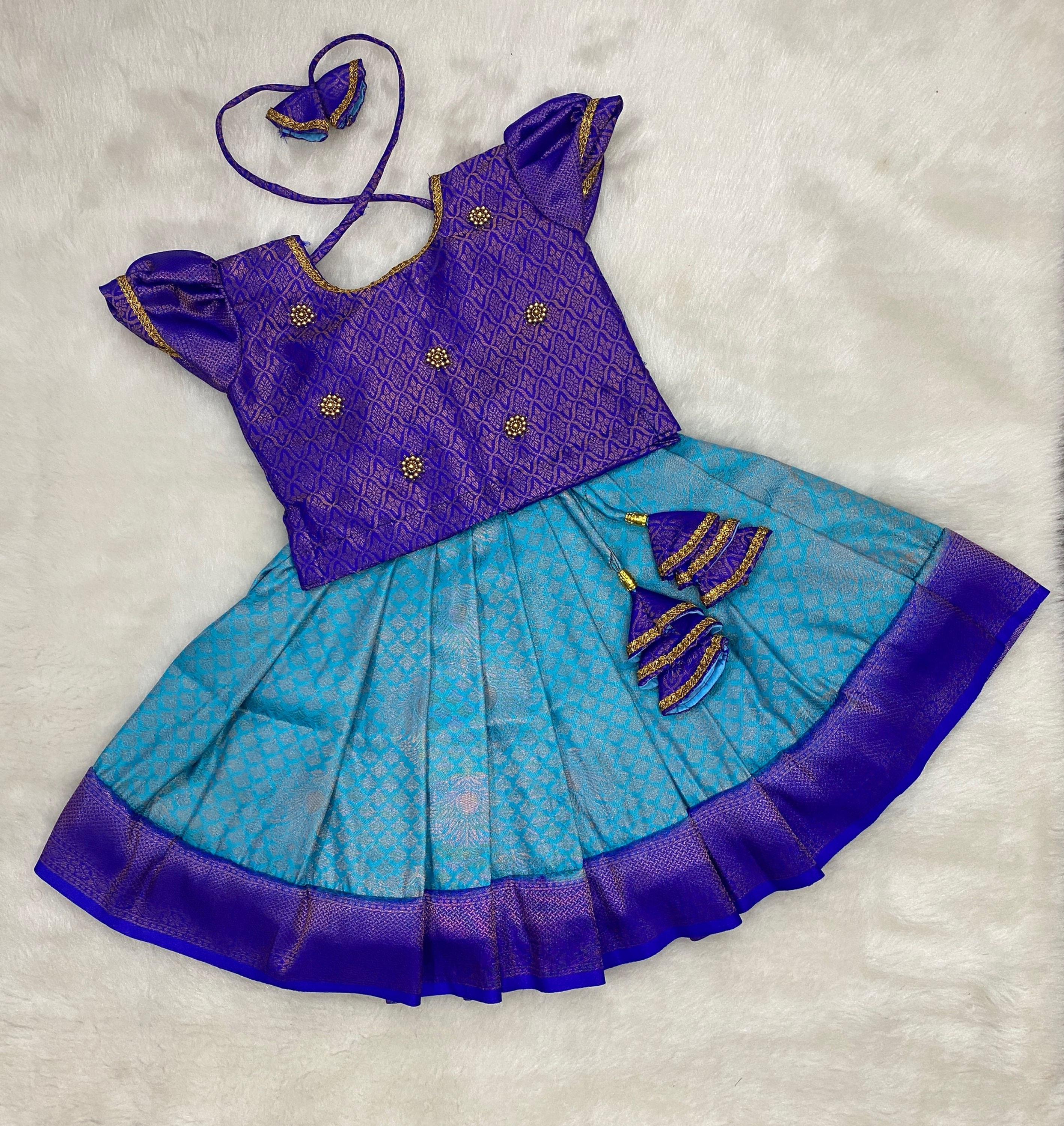 custom made beautiful soft silk pattu pavadai 