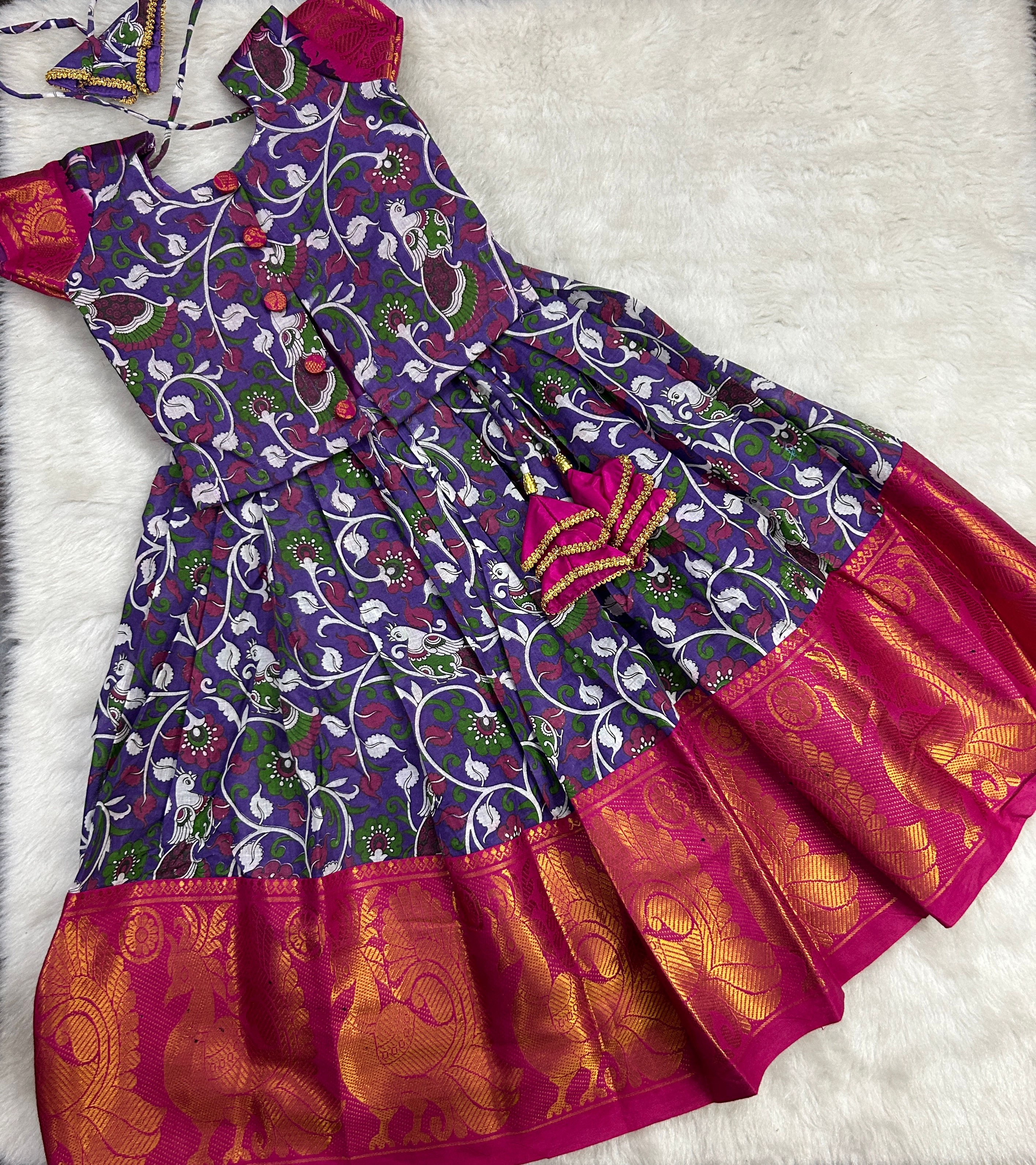 Beautiful Kanchi cotton lehenga set for kids