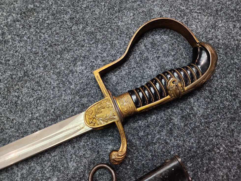 Thumbnail: German Officer’s Dress Sword – Ornate Brass Hilt with Scabbard