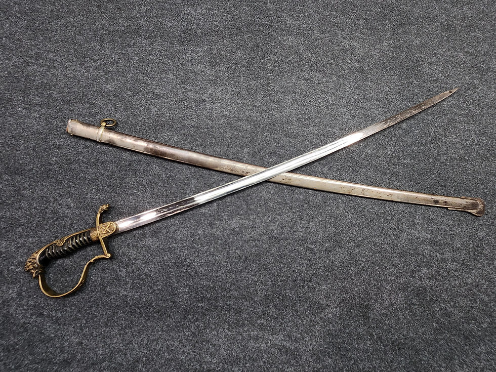 Thumbnail: German Artillery Officer’s Lionhead Sword – Solingen, ca. 1890–1918