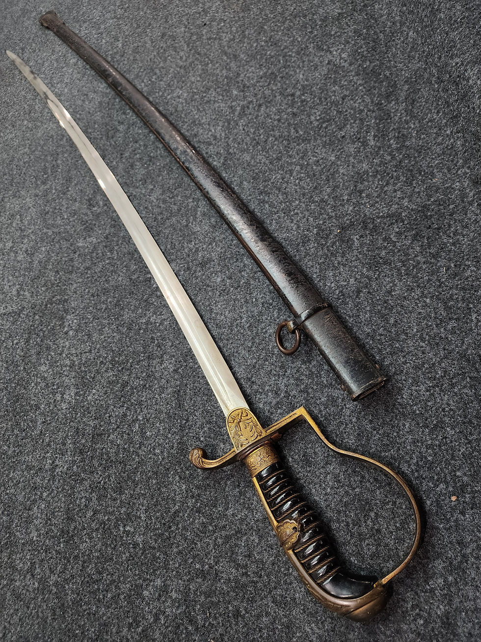 Thumbnail: German Officer’s Dress Sword – Ornate Brass Hilt with Scabbard