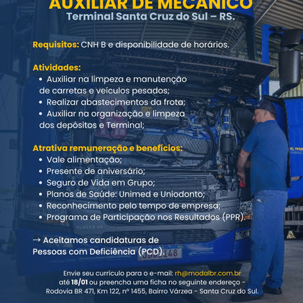 Estamos com novas oportunidades!