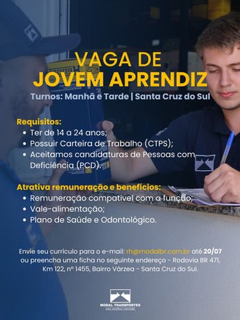 Jovem Aprendiz - Seleção Encerrada
