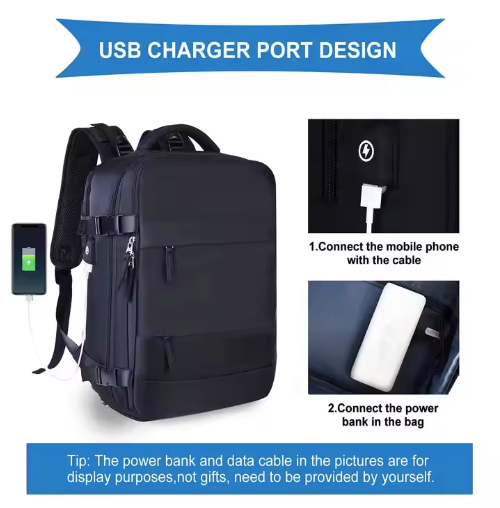 Thumbnail: Large Capacity Outdoor Travel Bag (Grey)
