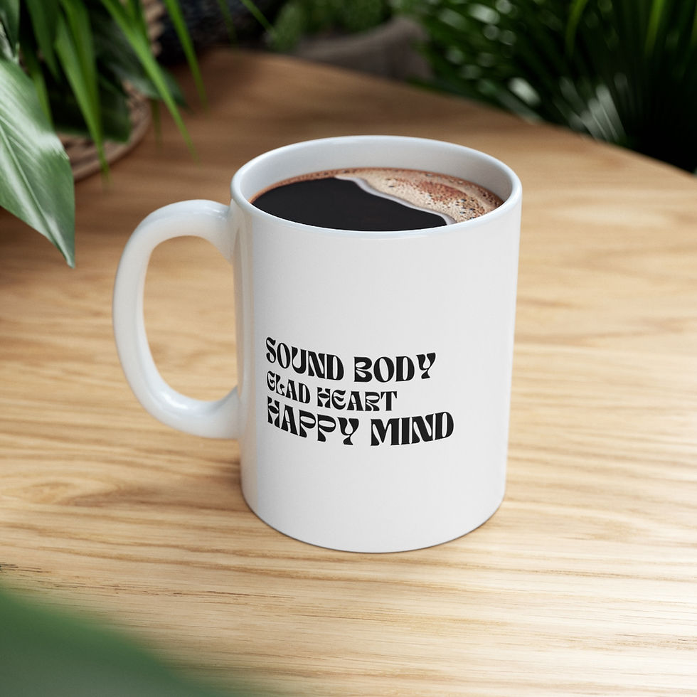 Thumbnail: Mindful Ceramic Mug | Sound Body Glad Heart Happy Mind
