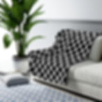 Miniatura: Classic Grey & Black Checkered Blanket
