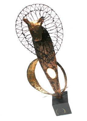 sculpture lion, lionne, sculpture épurée, crinière 3D