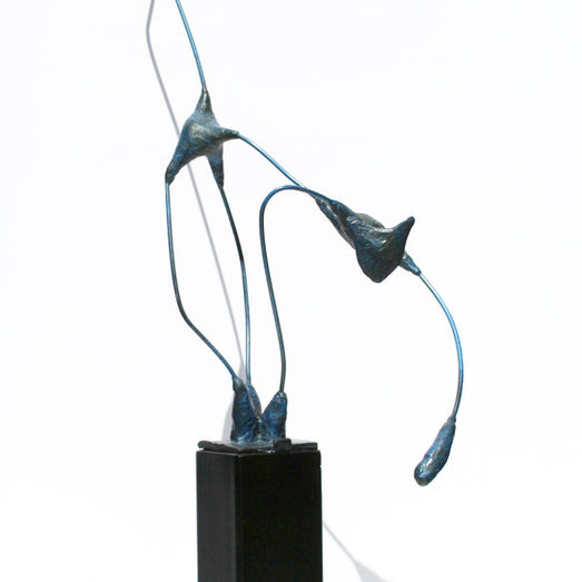 sculpture de chat en bronze