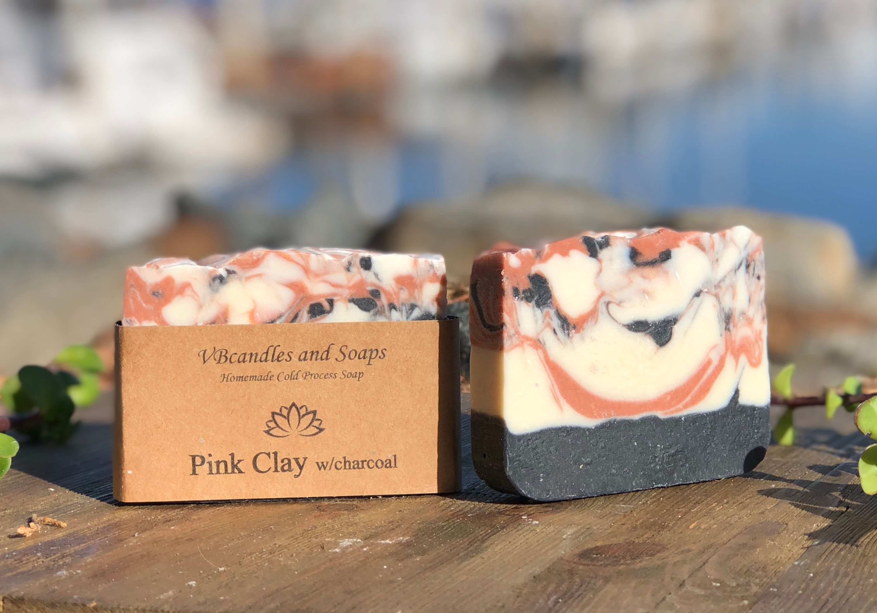 Pink Clay w/charcoal Soap