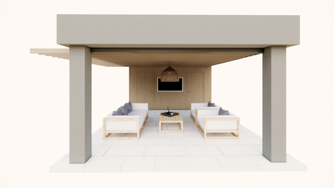 POOL CABANA . FRONT VIEW