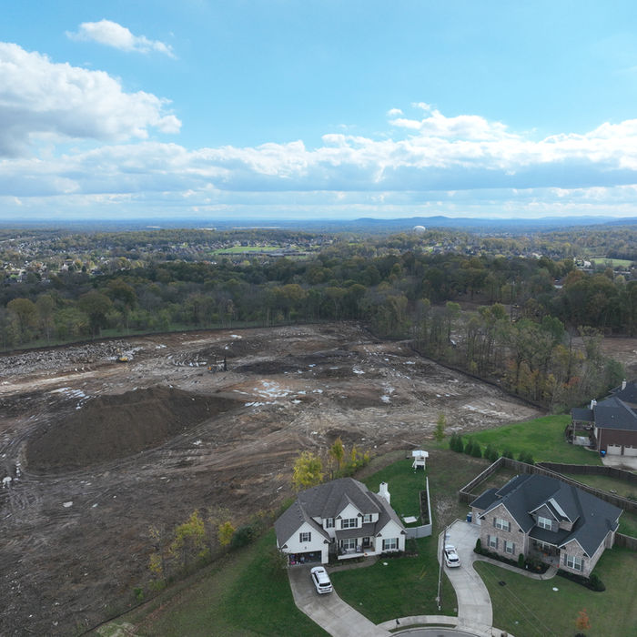 An aerial overview of the  Pottsview jobsite in Smyrna, TN. 