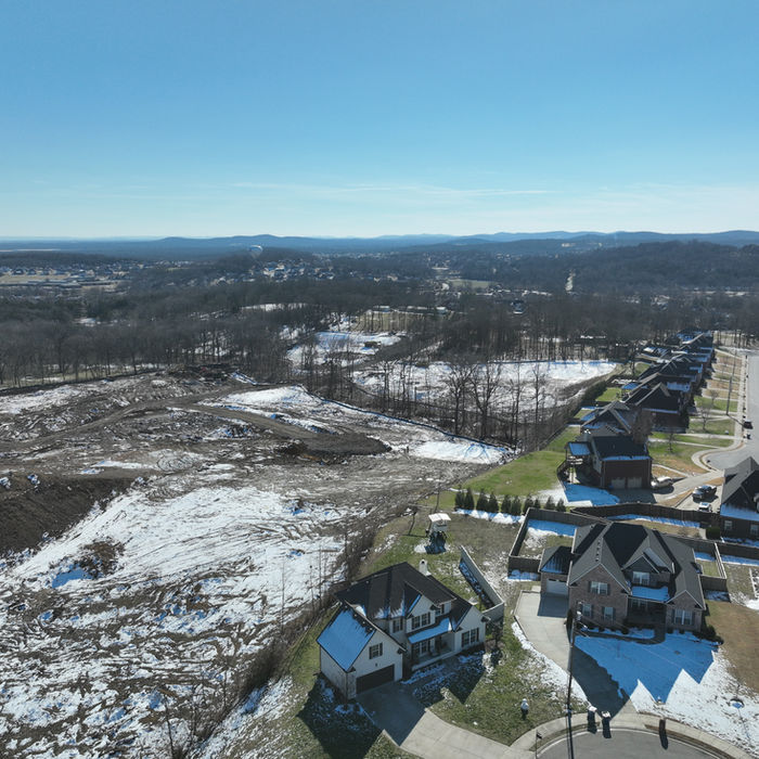 An aerial overview of the  Pottsview jobsite in Smyrna, TN. 