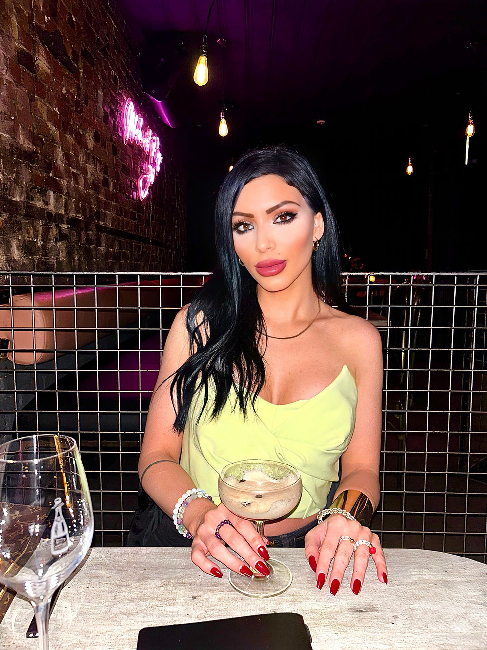 Herringbone Snake Necklace - Model Image