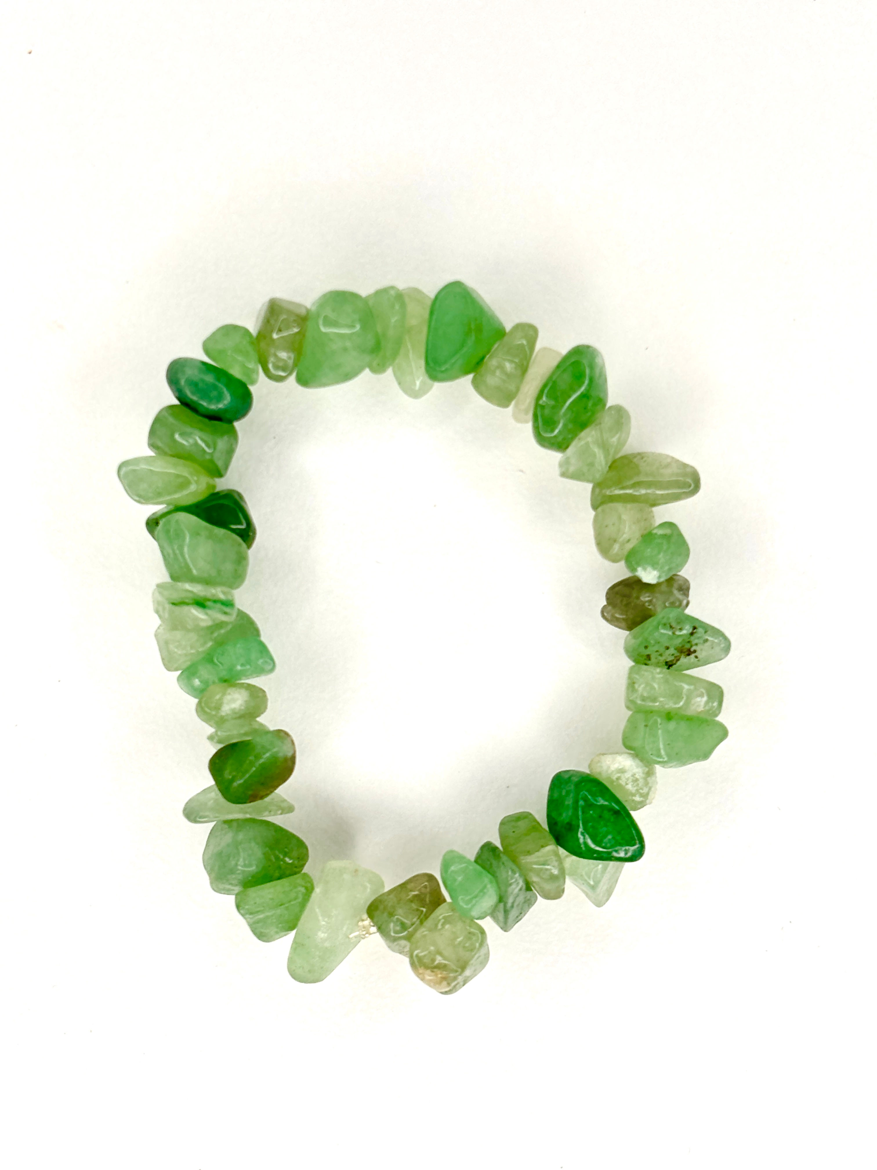 All Confidence Crystal Chip Bracelet - Green Aventurine