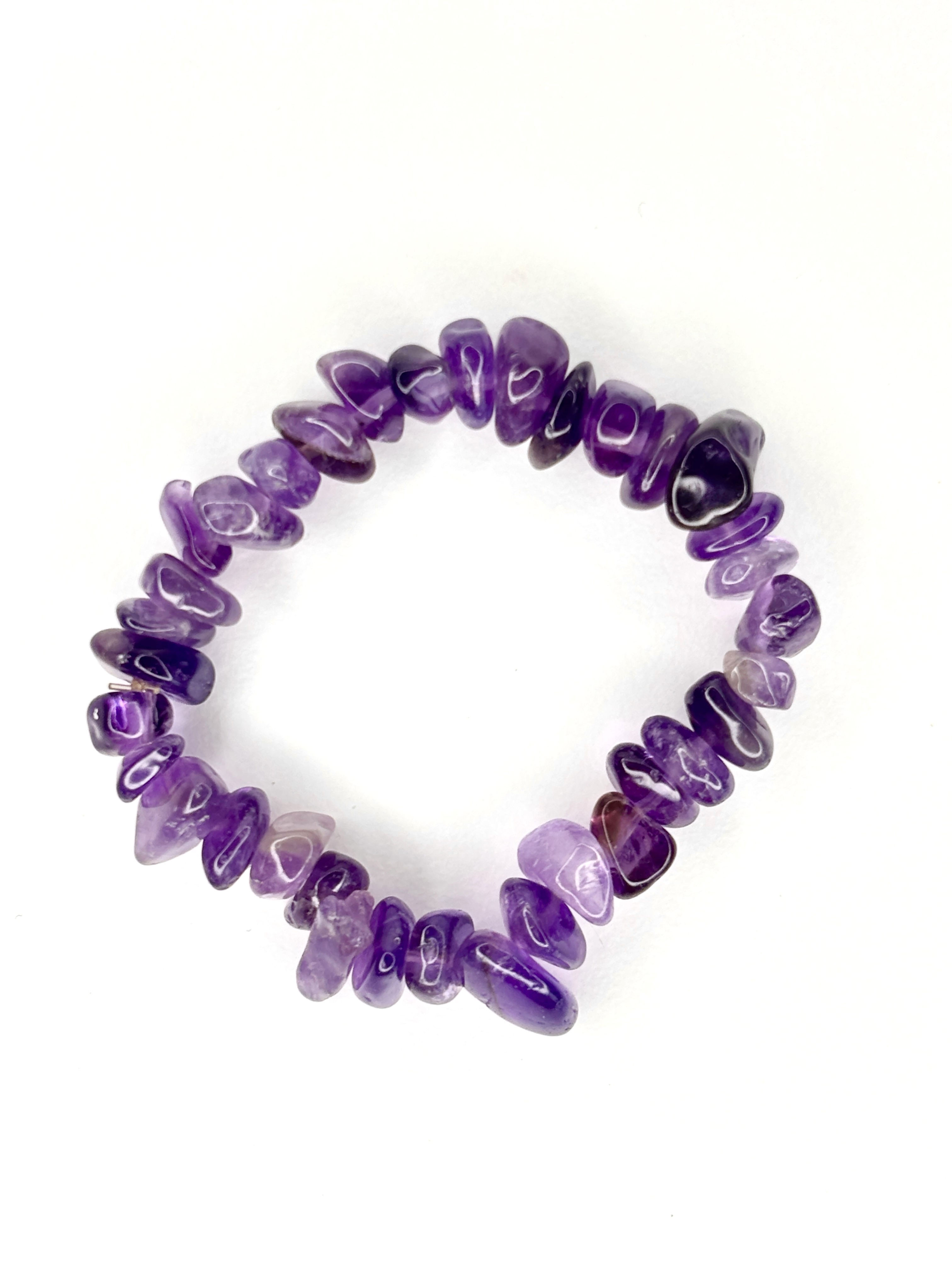 Amethyst Confidence  Chip Bracelet