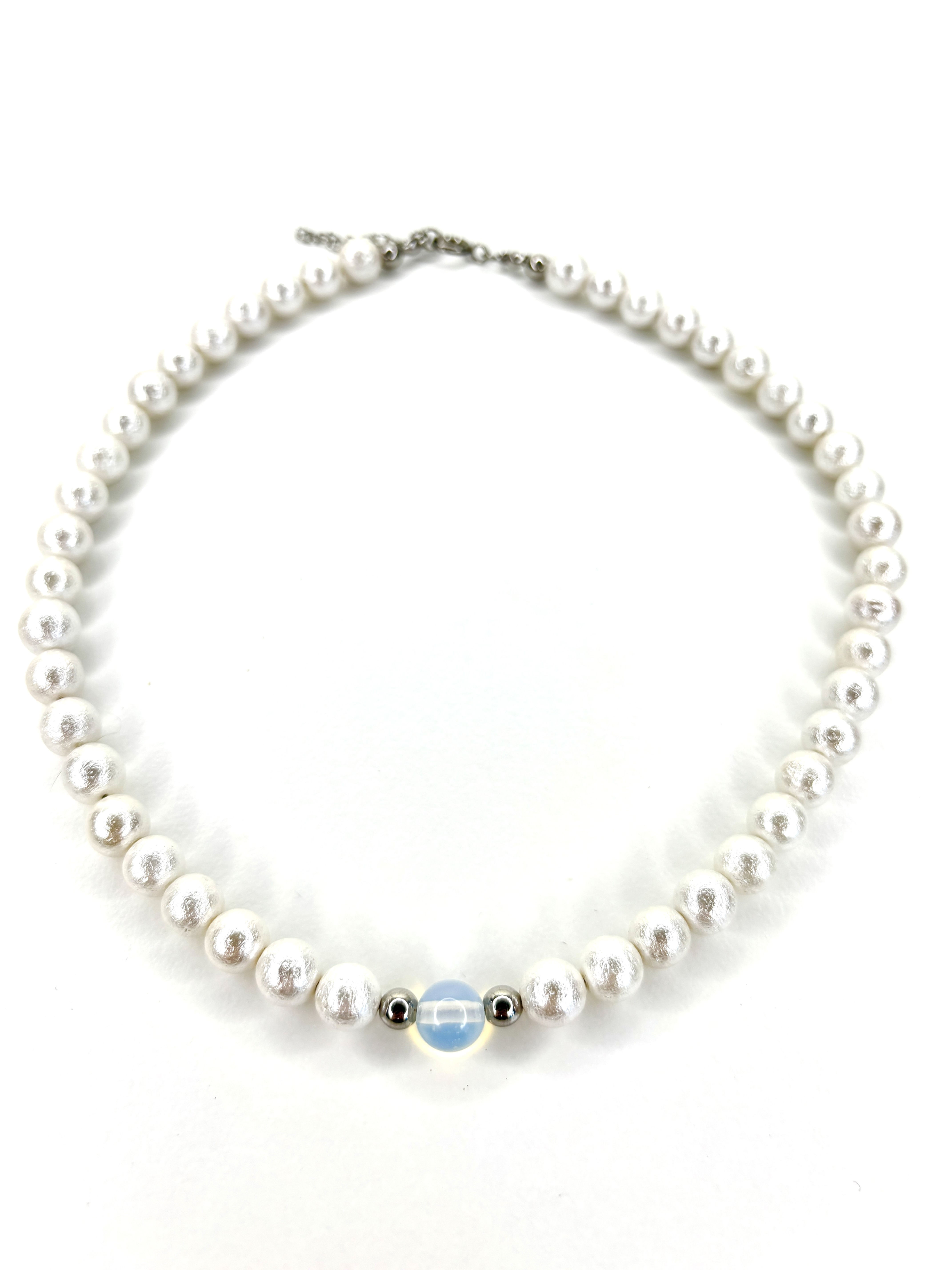 Tour de cou Opale Océan Perle x Cristal