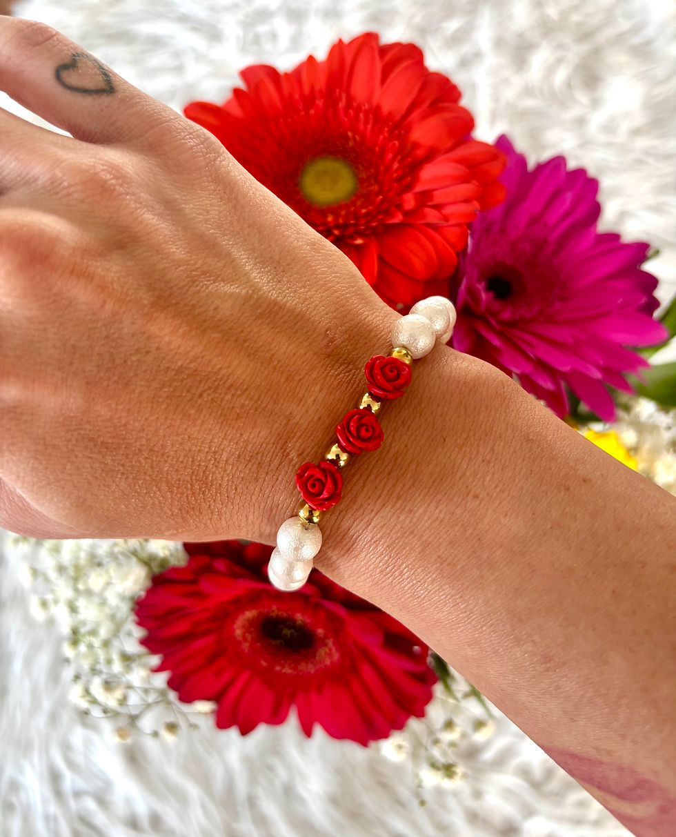 Thumbnail: Rose Kissed Pearl Bracelet