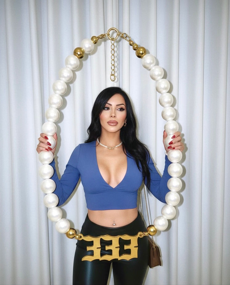 Miniature : Tour de cou en perles célestes