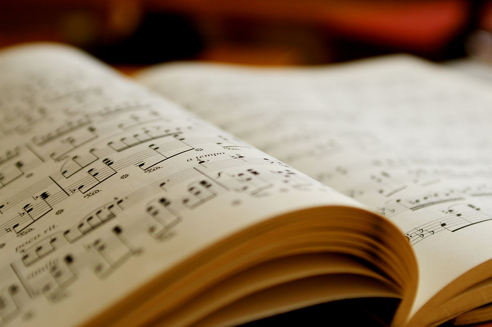 Sheet Music Closeup