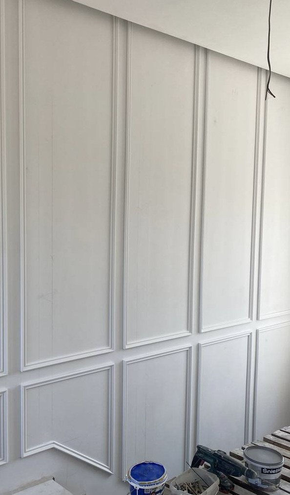 Wall panel molding installed on a painted wall, Vancouver WA