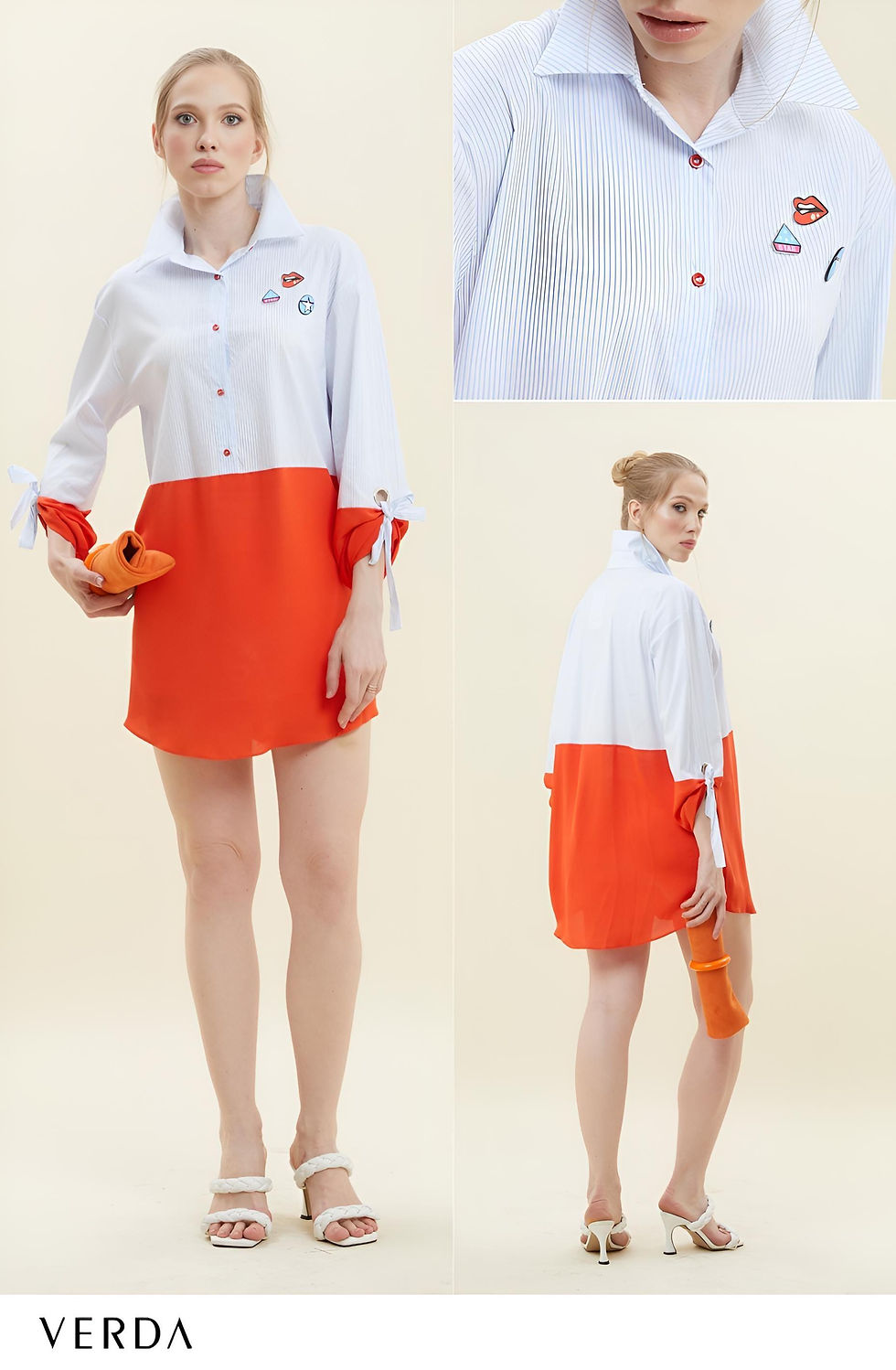 Thumbnail: Color Block Shirt Dress