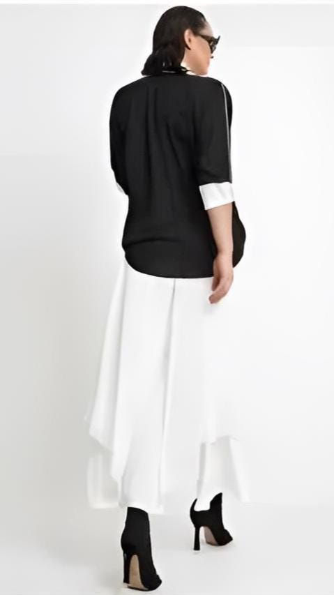 Thumbnail: Black Tie-Front Blouse