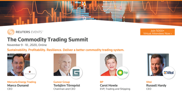 Gunvor, Vitol and Mercuria CEOs confirmed at Reuters Events Flagship Commodity Trading Summit