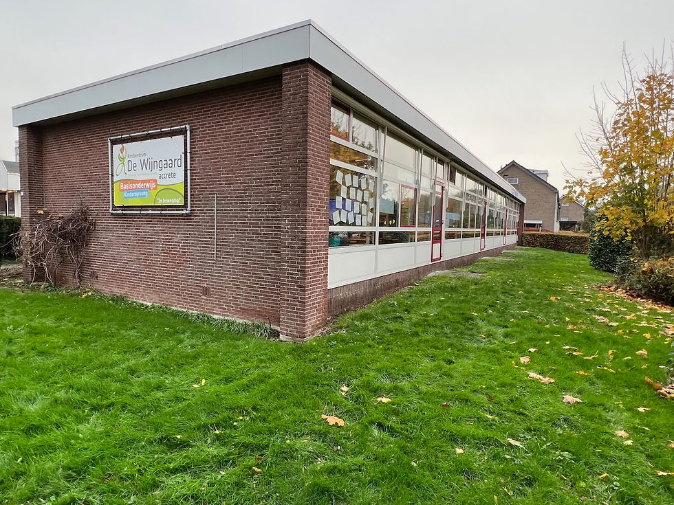 De tuin een paar maanden eerder.