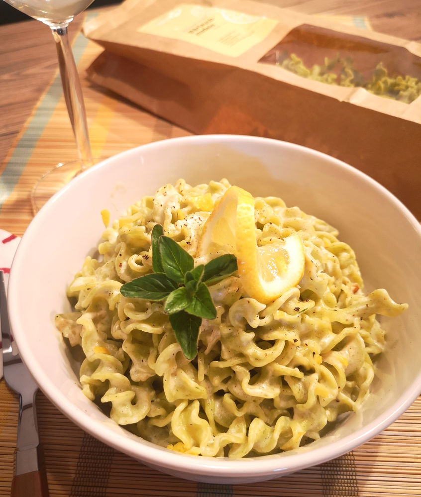 Bärlauch Nudeln mit Zitronen Sahne Sauce Bärlauch Nudeln mit Zitronen Sahne Sauce