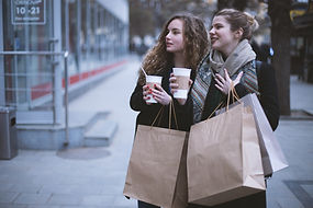Girls with Shopping Bags