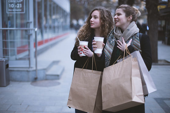 Girls with Shopping Bags