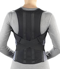 person wearing a back brace