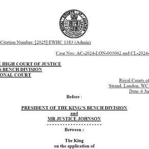 La portada de la sentencia del caso Ayunde v. Haringey