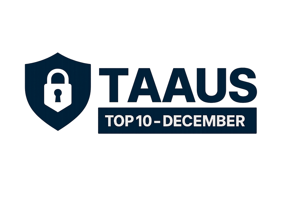 TAAUS Top Ten - December 2025