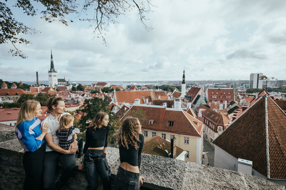 Panorama views from the top viewpoints in the medieval Tallinn Old Town