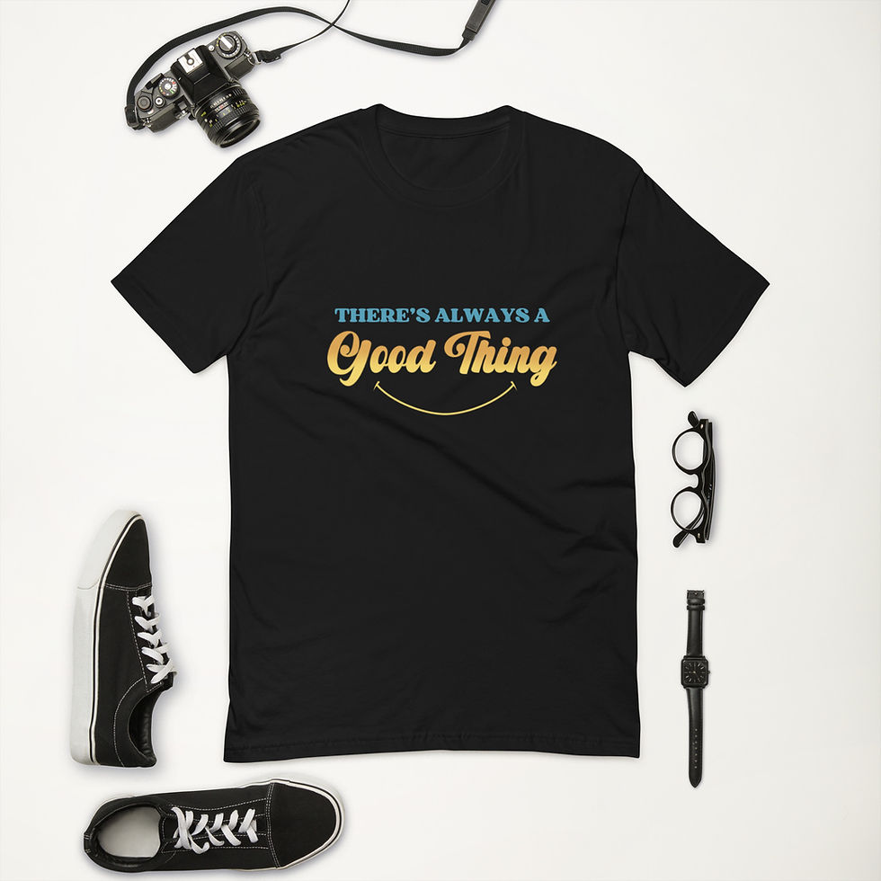 Thumbnail: "There's Always a Good Thing" Men's Fitted Short Sleeve T-shirt