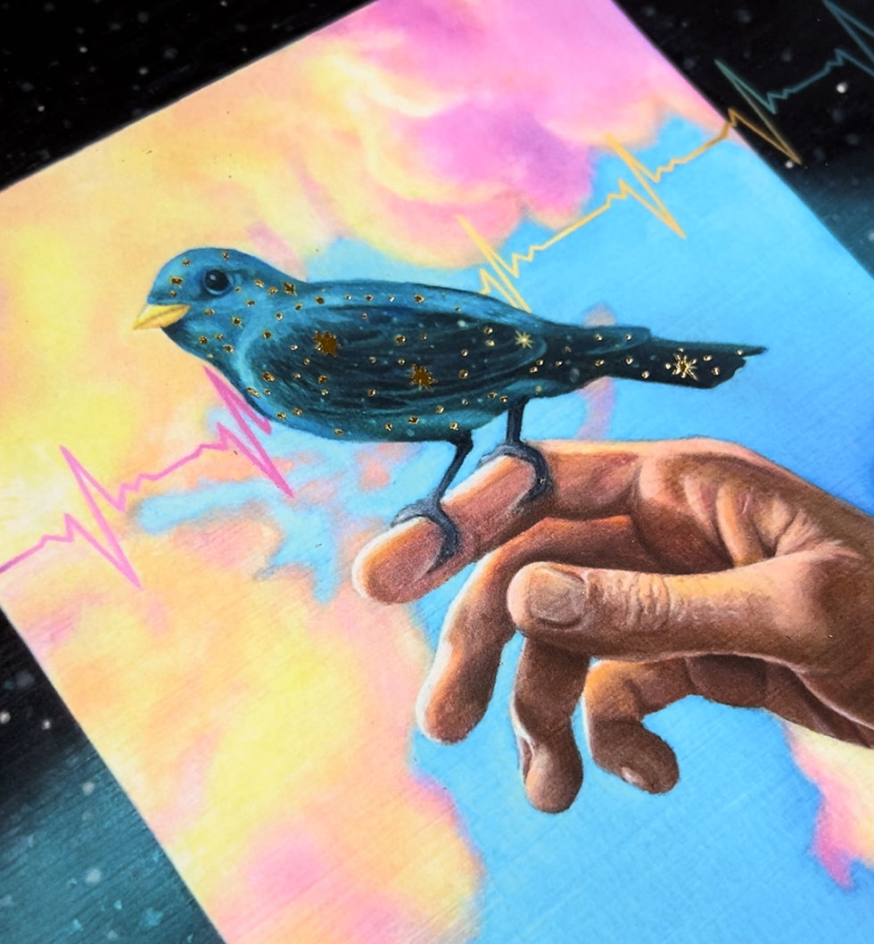 Thumbnail: "A Song" Gold Leaf, Hand-Embellished Limited Edition Print