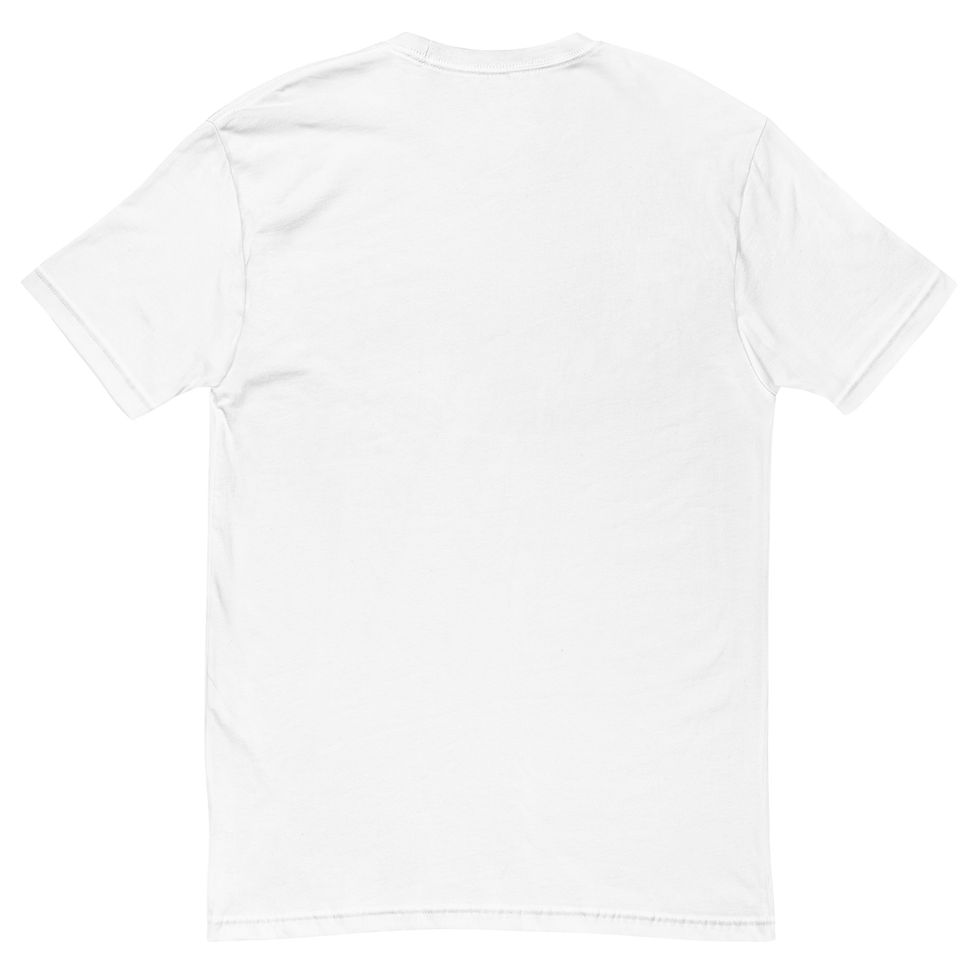 Thumbnail: "Life is a Song" Text Only Men's Fitted White Short Sleeve T-shirt