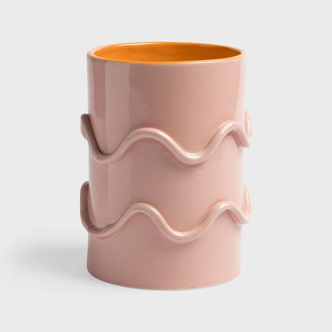 Vase orange et rose klevering