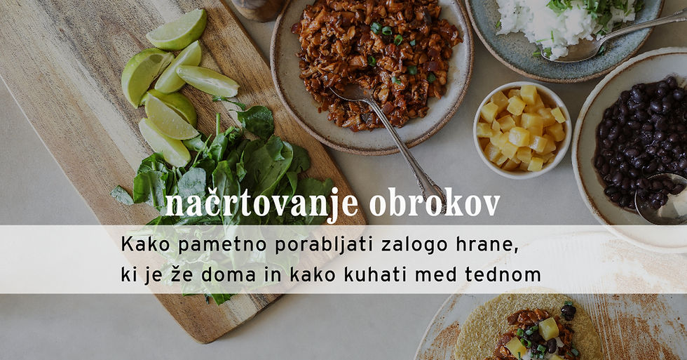 6. teden - Načrtovanje obrokov in nakupovalni seznam 